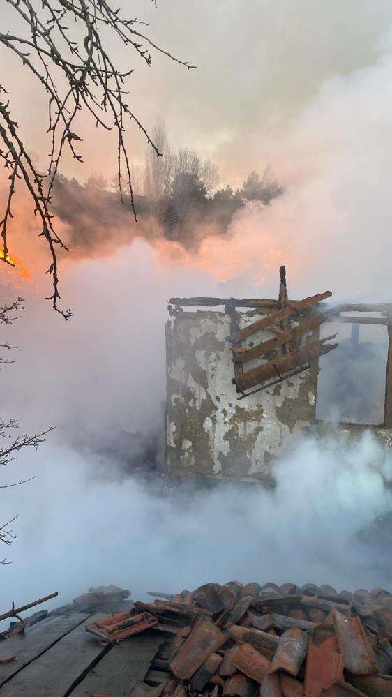 Köyde yangın çıktı, evler ve ahırlar küle döndü 6